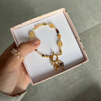 Bransoletka z Cytrynem na pieniądze i sukces zawodowy – Talizman Obfitości z zapięciem Toggle