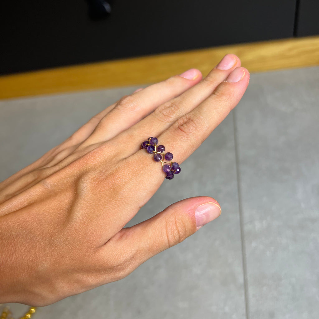 Pierścionek z ametystem – Harmonijny Spokój i Intuicja