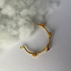 Talizman Obfitości i Pasji – Złota Bransoletka z Kamieniami Naturalnymi Rubin, Cytryn i Kryształ Górski