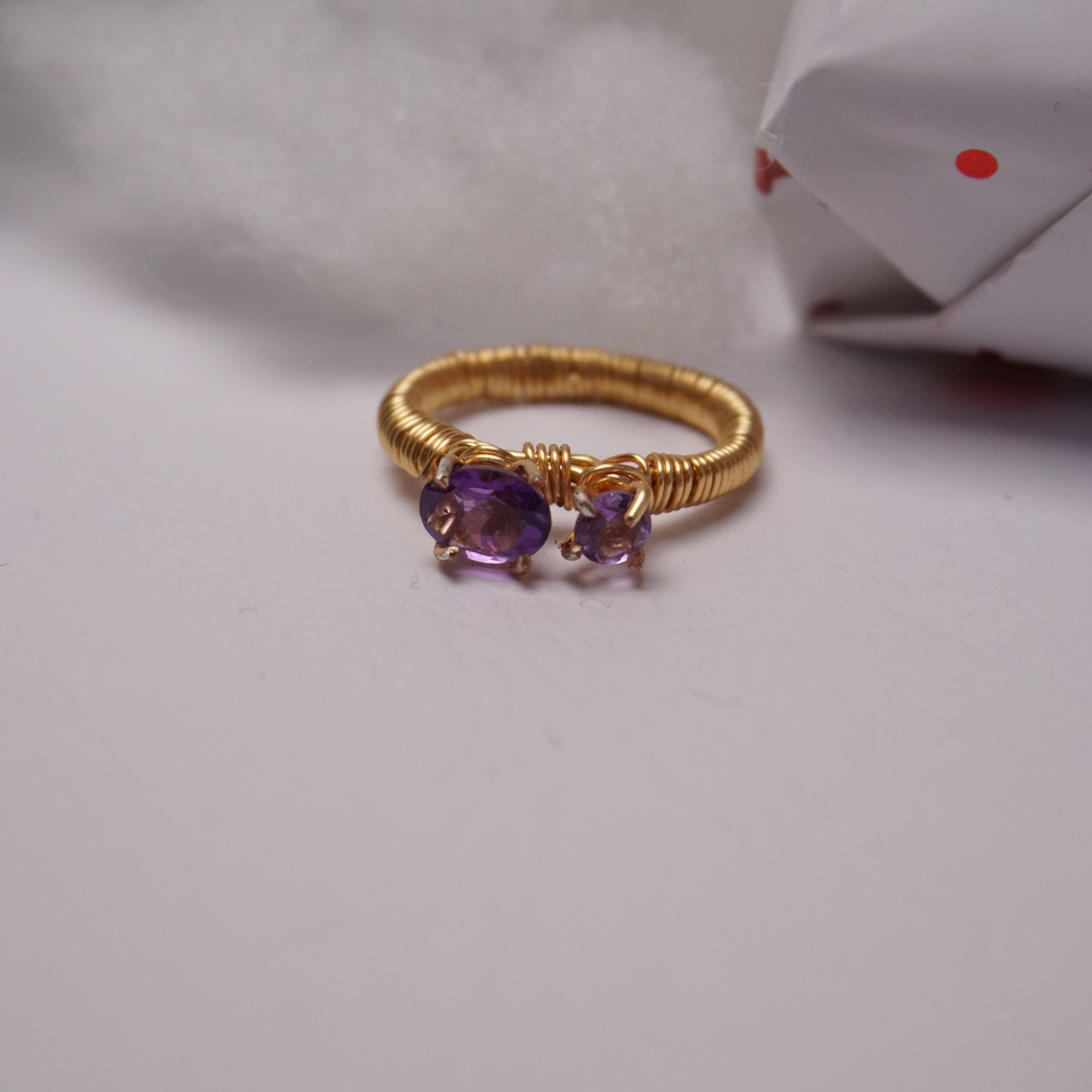 Amethyst” – pierścionek z ametystem