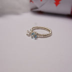 “Topaz & Quartz” – pierścionek z topazem i kryształem górskim