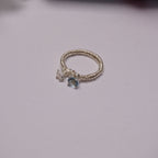 “Topaz & Quartz” – pierścionek z topazem i kryształem górskim