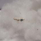 “Topaz & Quartz” – pierścionek z topazem i kryształem górskim