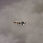 “Topaz & Quartz” – pierścionek z topazem i kryształem górskim