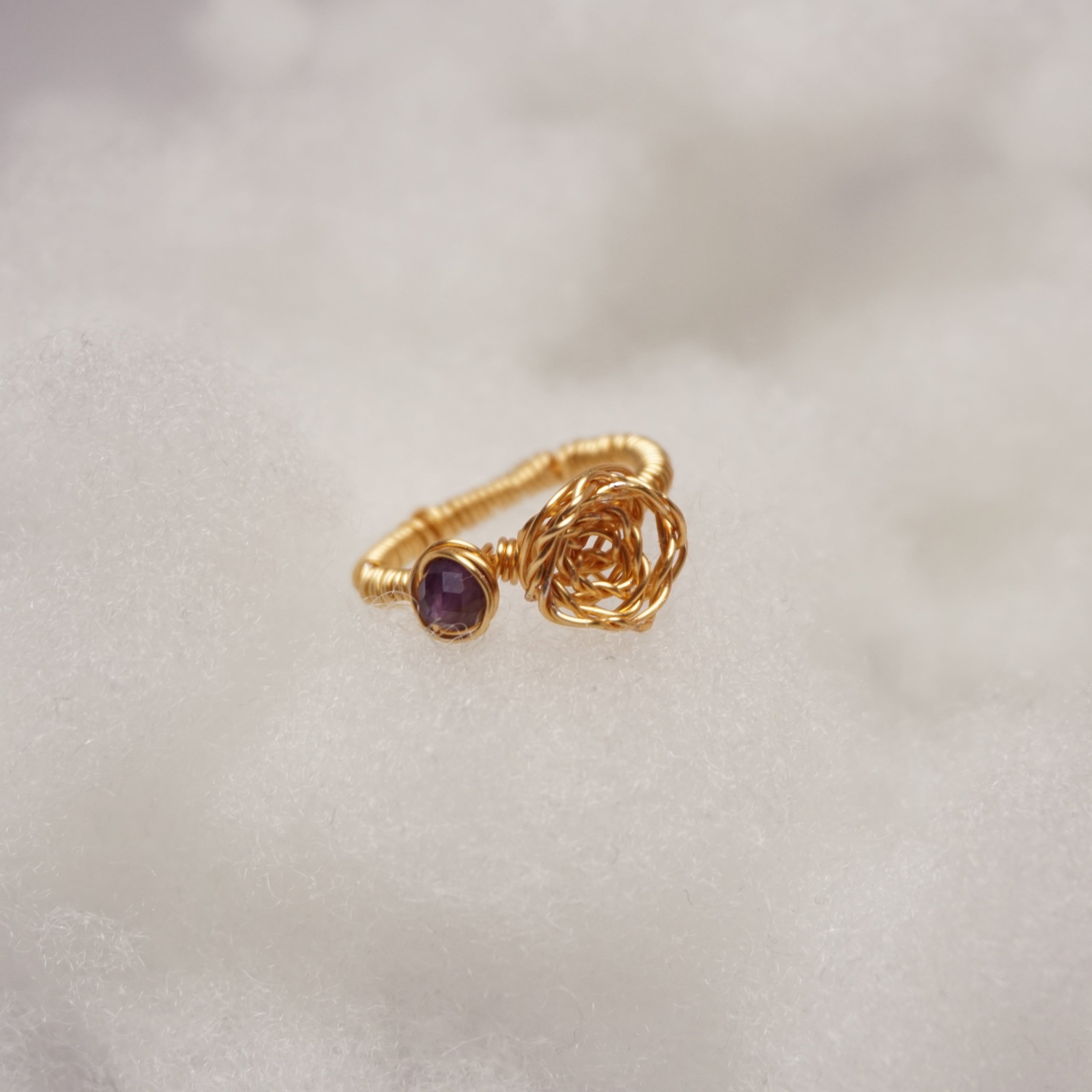 Pierścionek ,,ROSA'' Ametyst