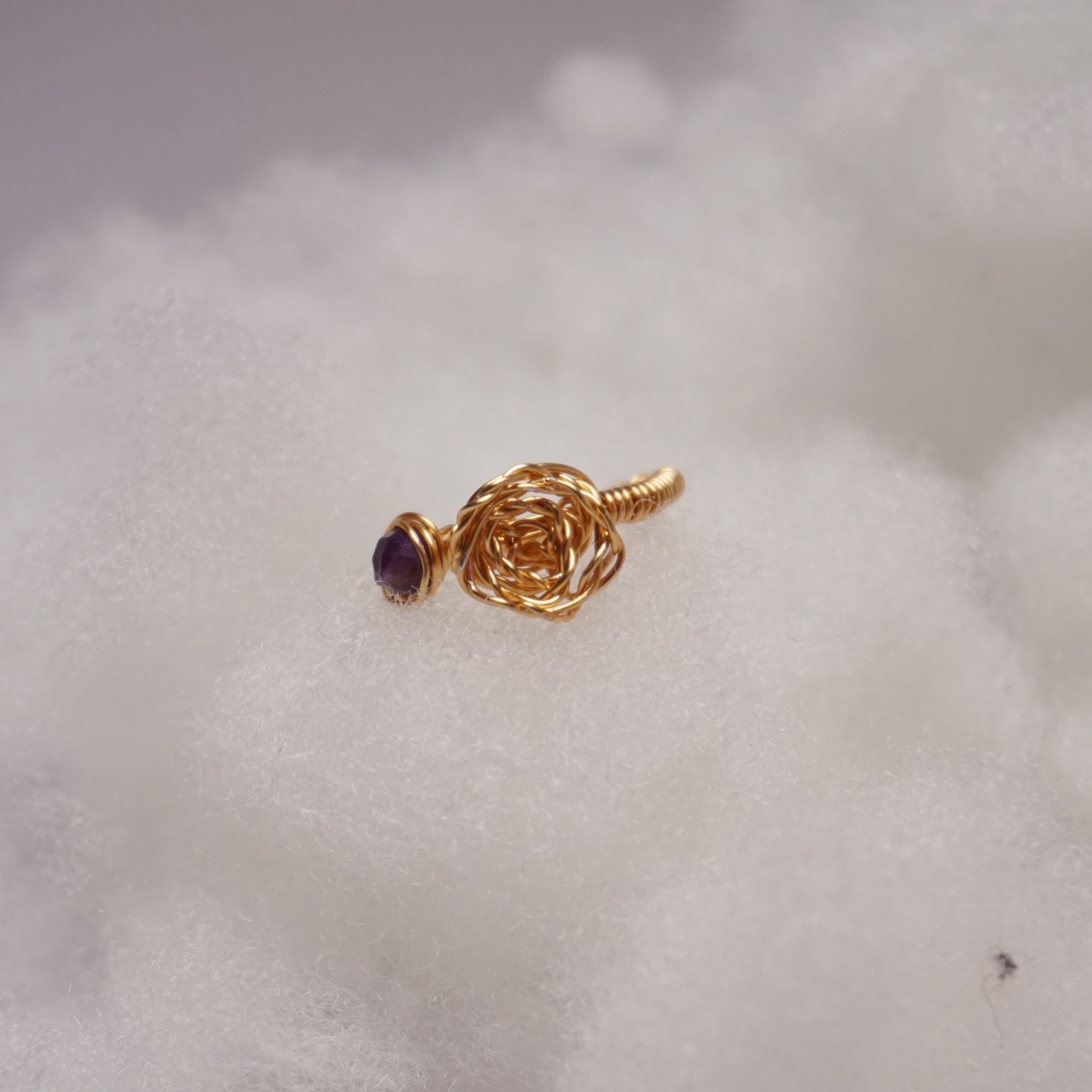 Pierścionek ,,ROSA'' Ametyst