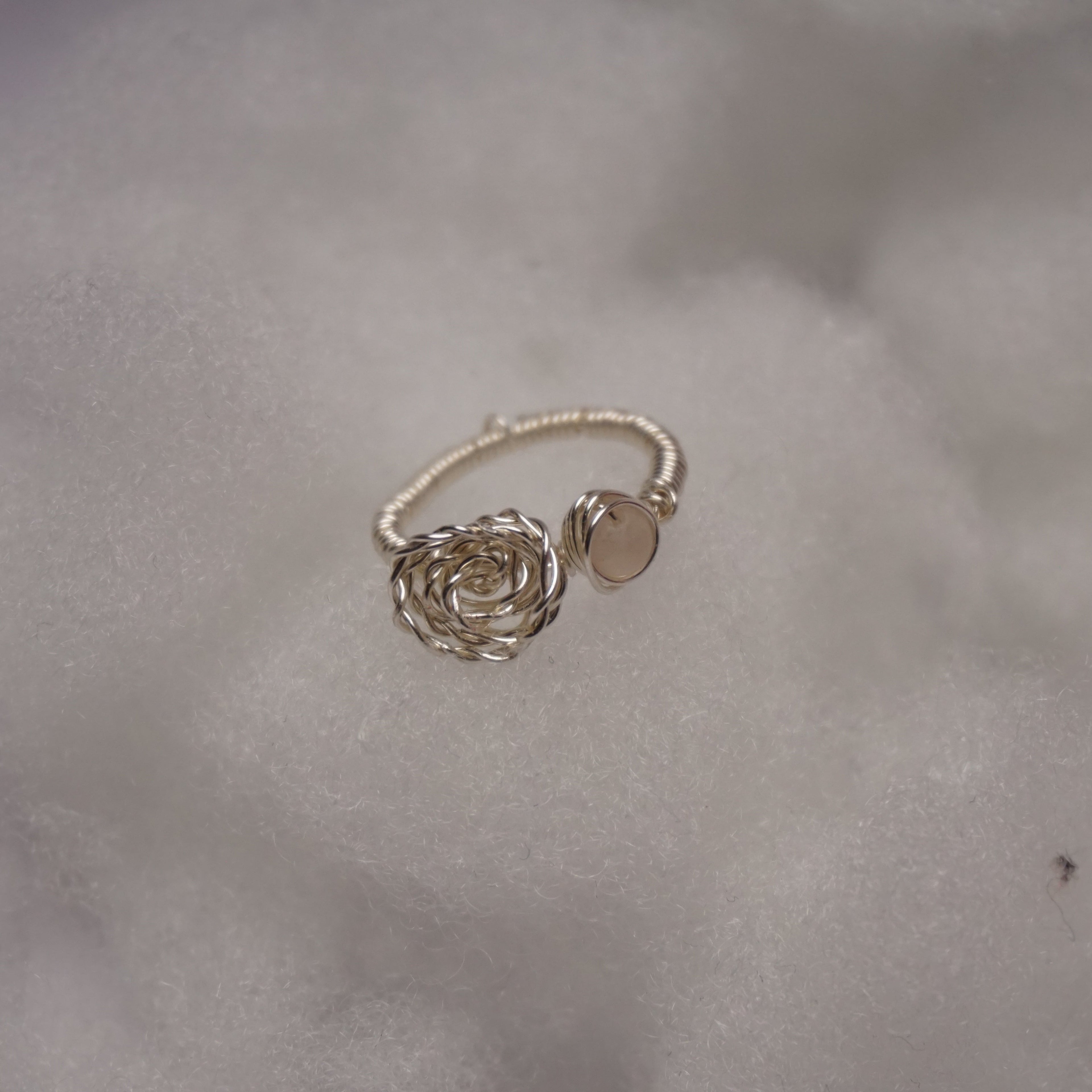 Pierścionek ,,ROSA'' Kwarc Różowy