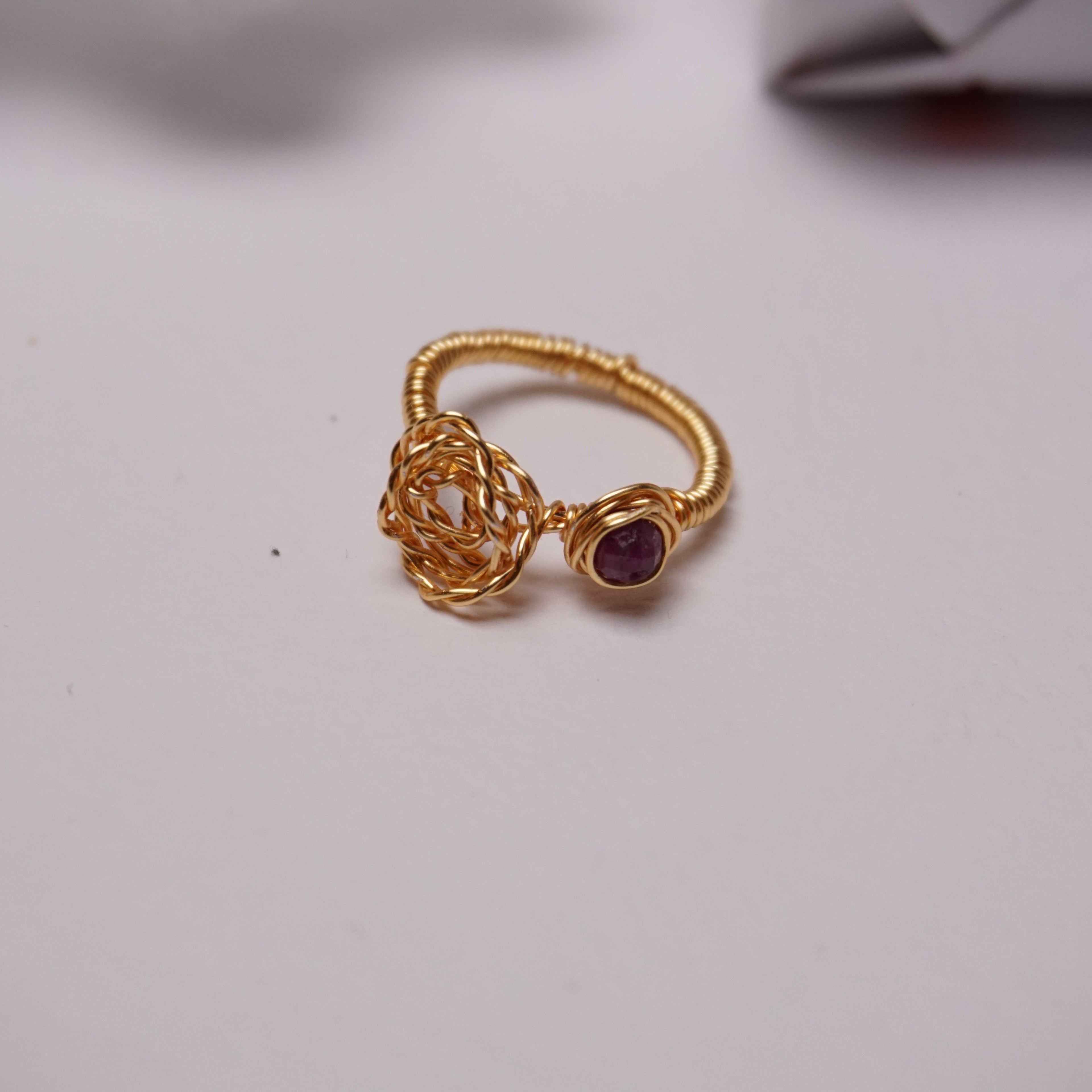 Pierścionek ,,ROSA'' Rubin