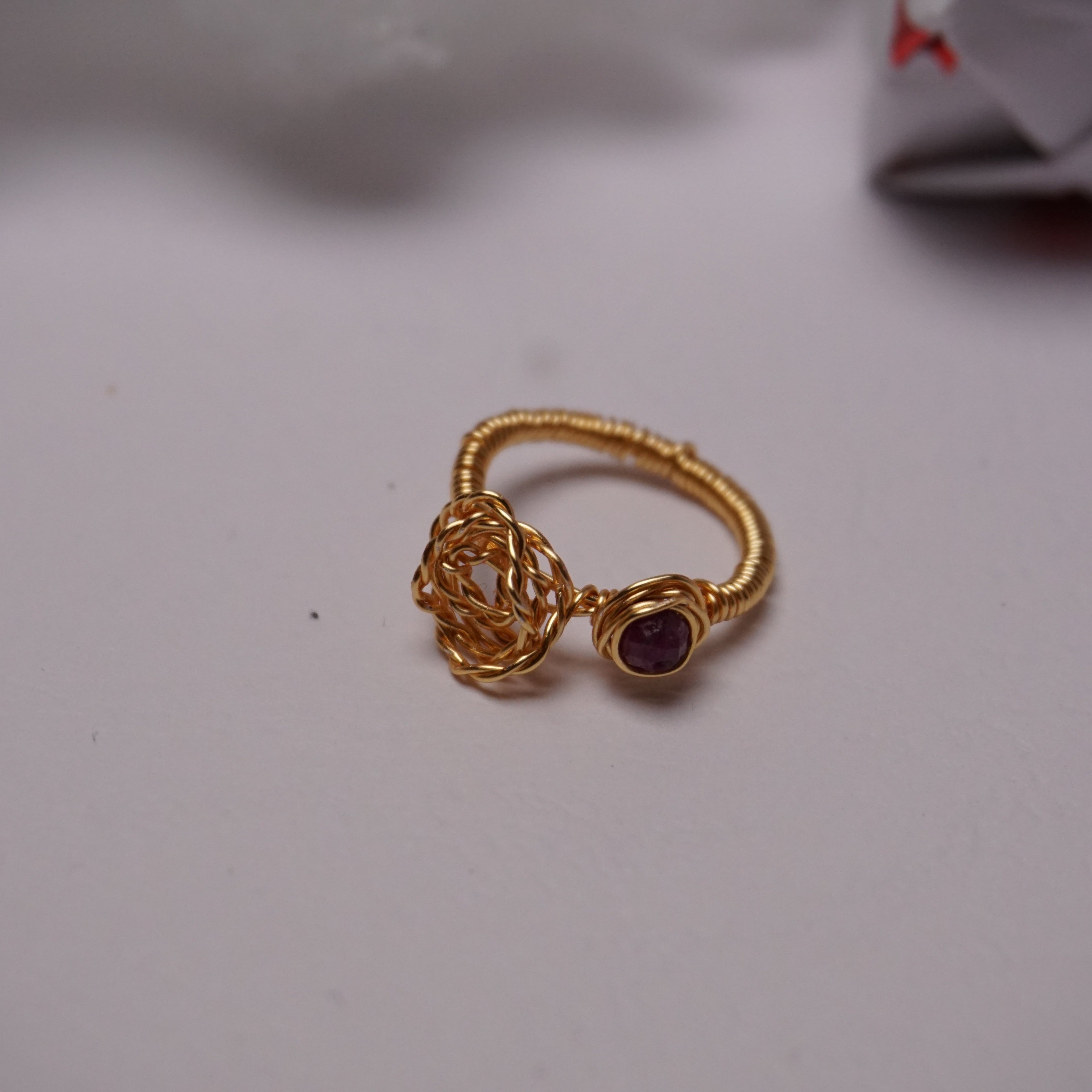 Pierścionek ,,ROSA'' Rubin