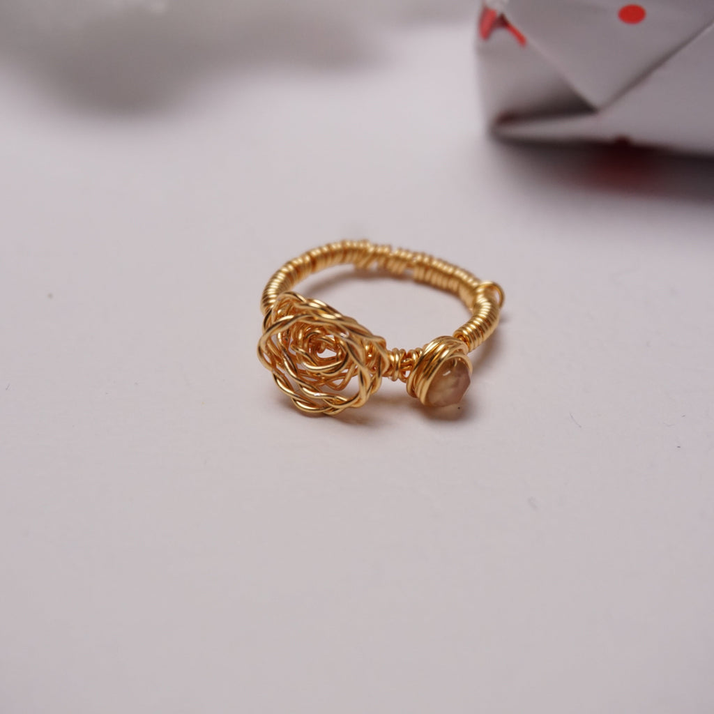 Pierścionek ,,ROSA'' Cytryn