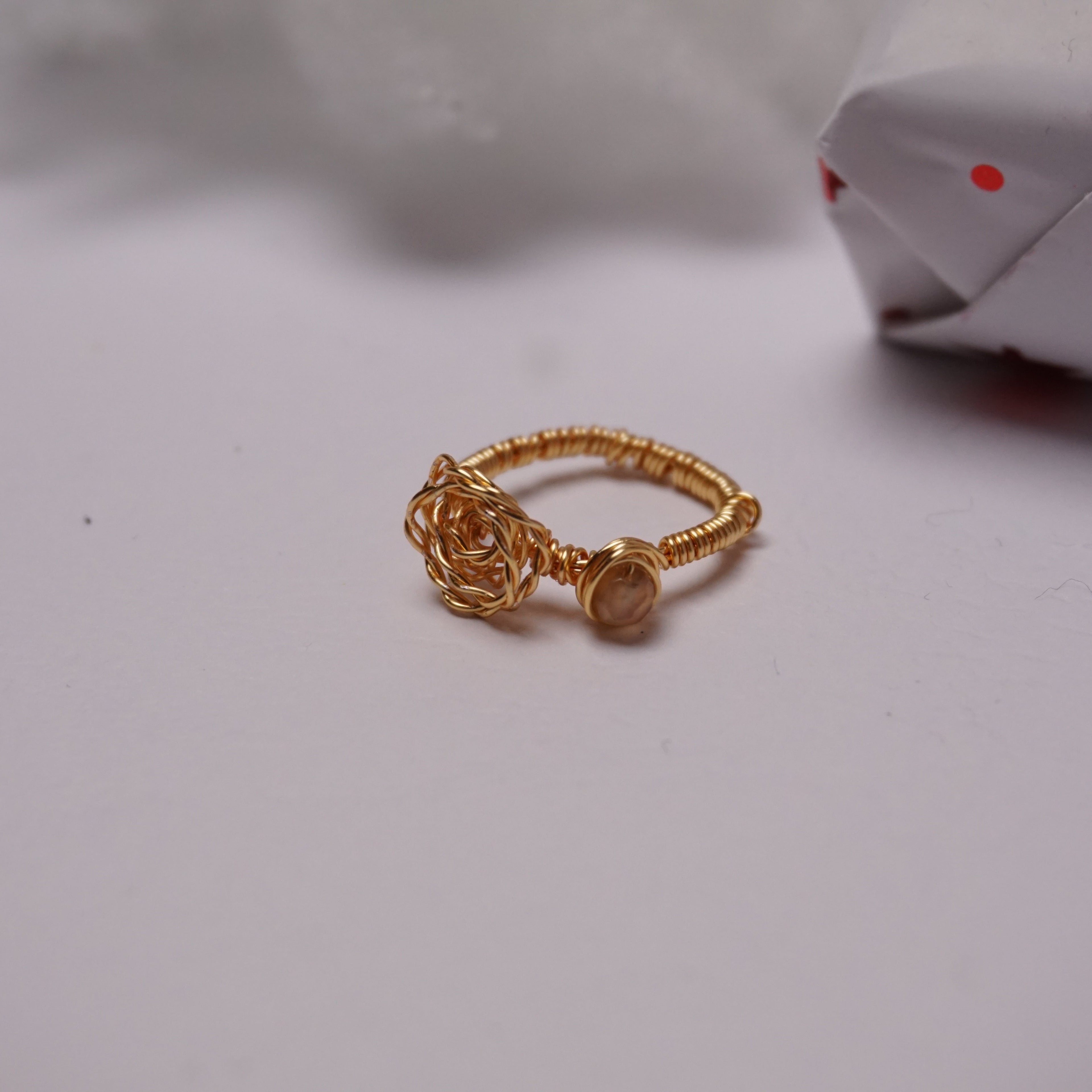 Pierścionek ,,ROSA'' Cytryn