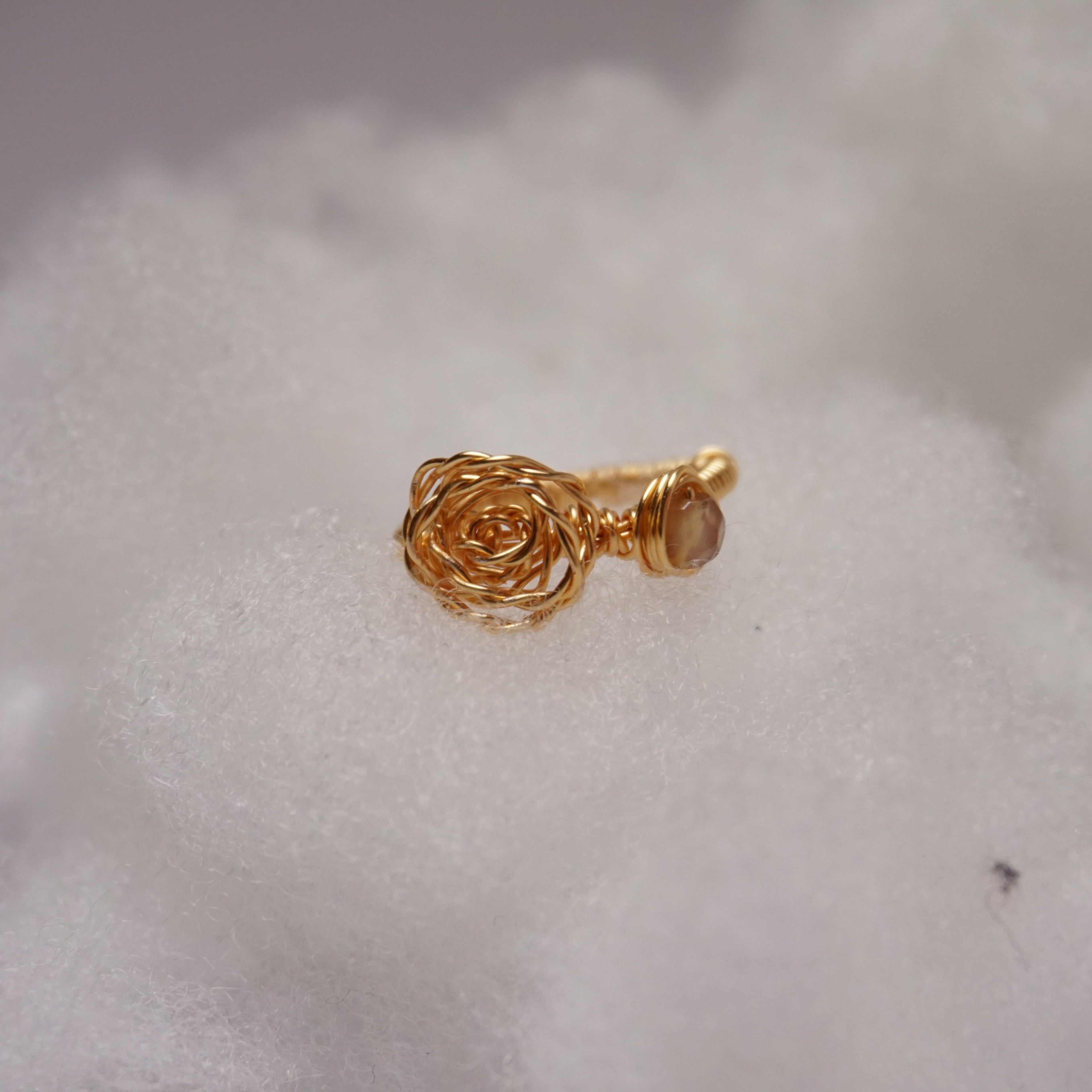 Pierścionek ,,ROSA'' Cytryn