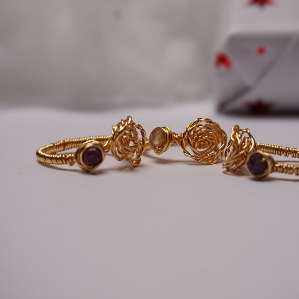 Pierścionek ,,ROSA'' Cytryn