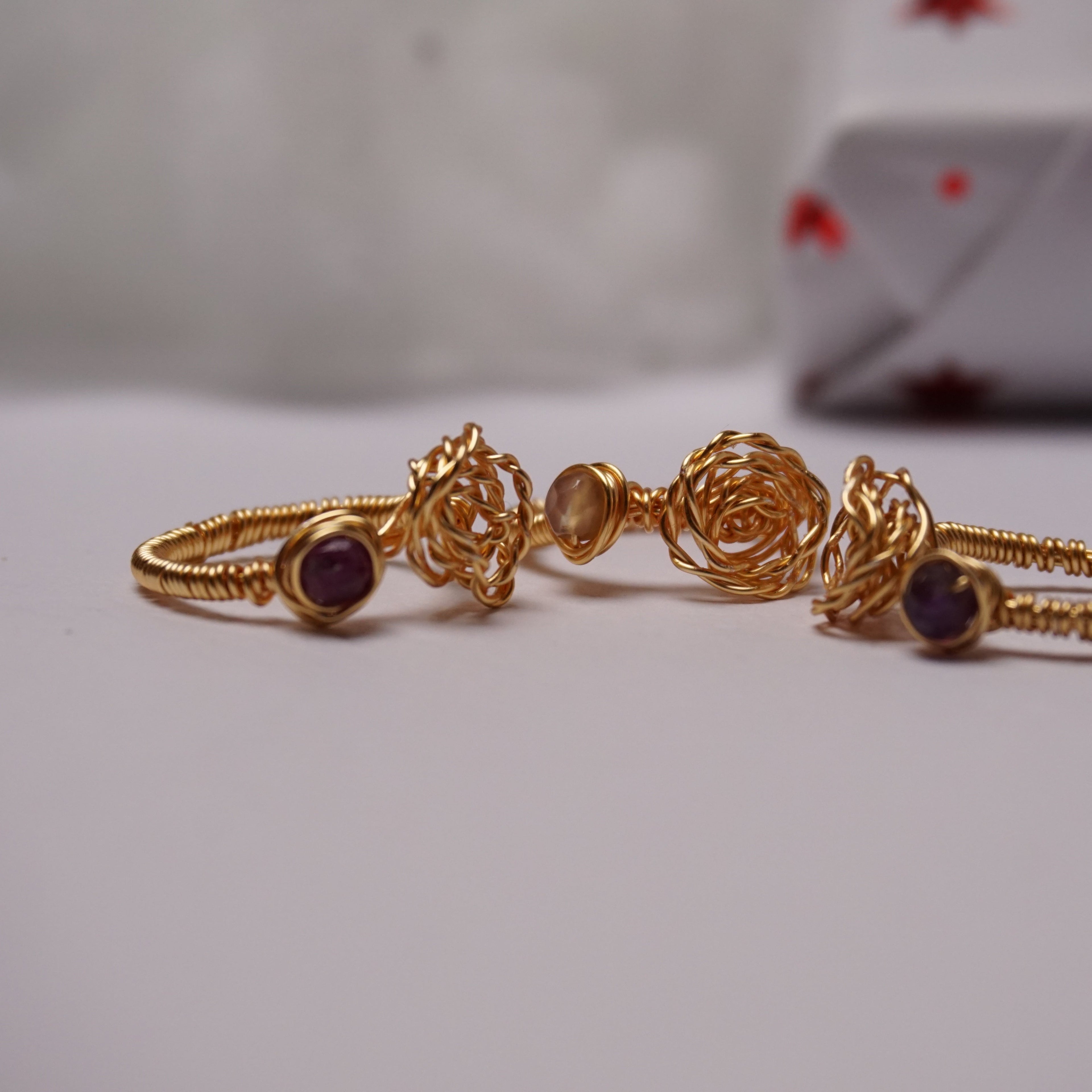 Pierścionek ,,ROSA'' Cytryn