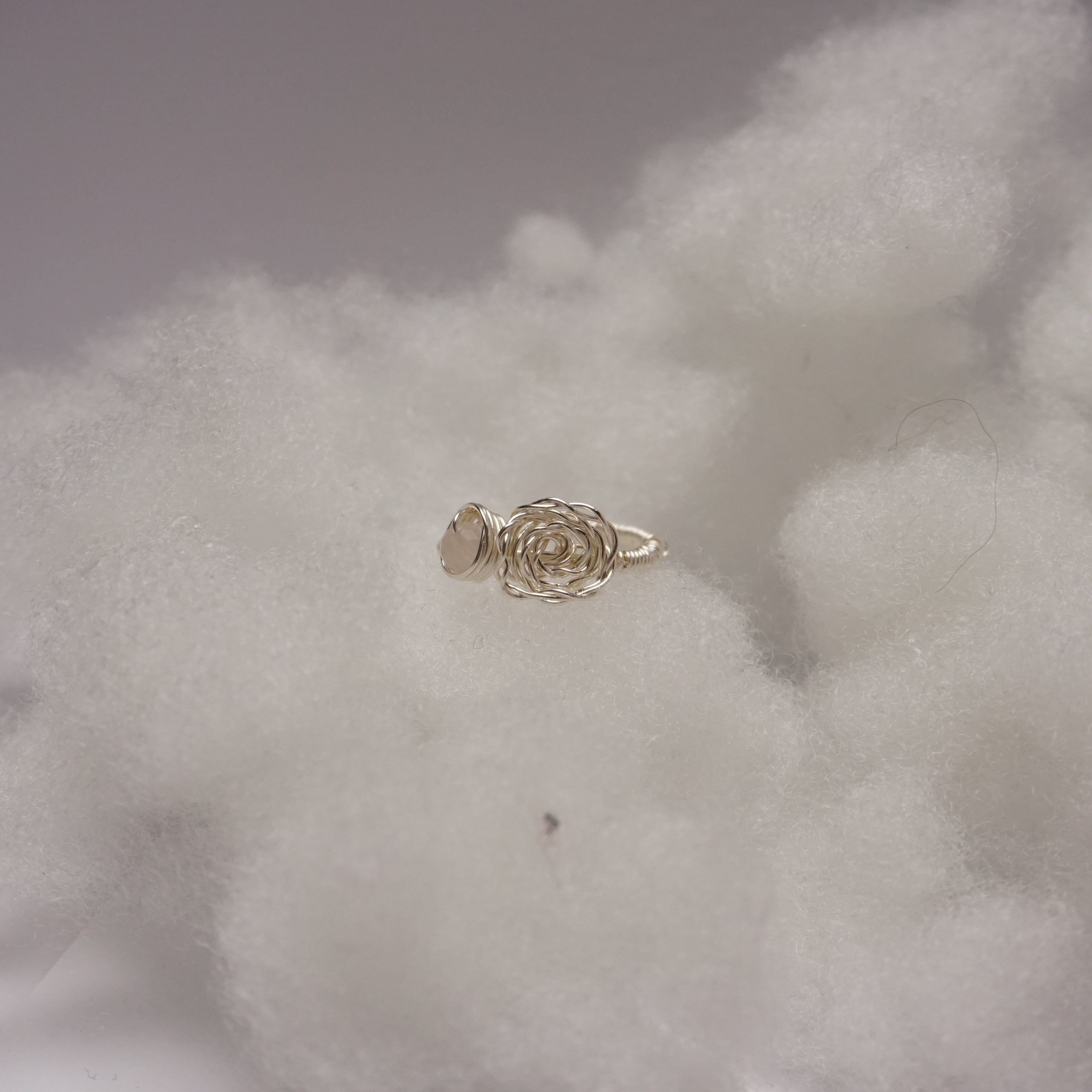 Pierścionek ,,ROSA'' Kryształ Górski