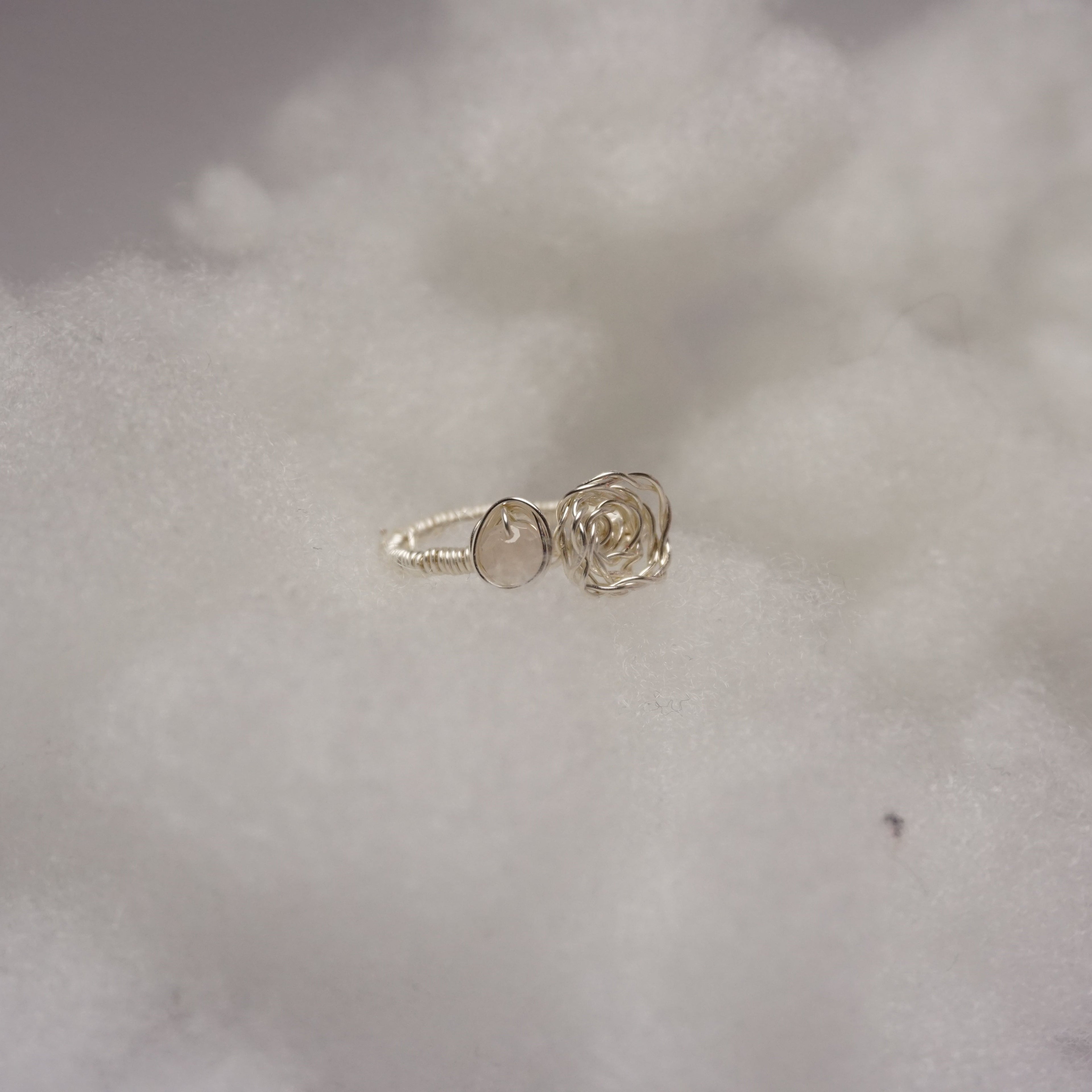 Pierścionek ,,ROSA'' Kryształ Górski