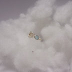 Pierścionek ,,ROSA'' Topaz niebieski