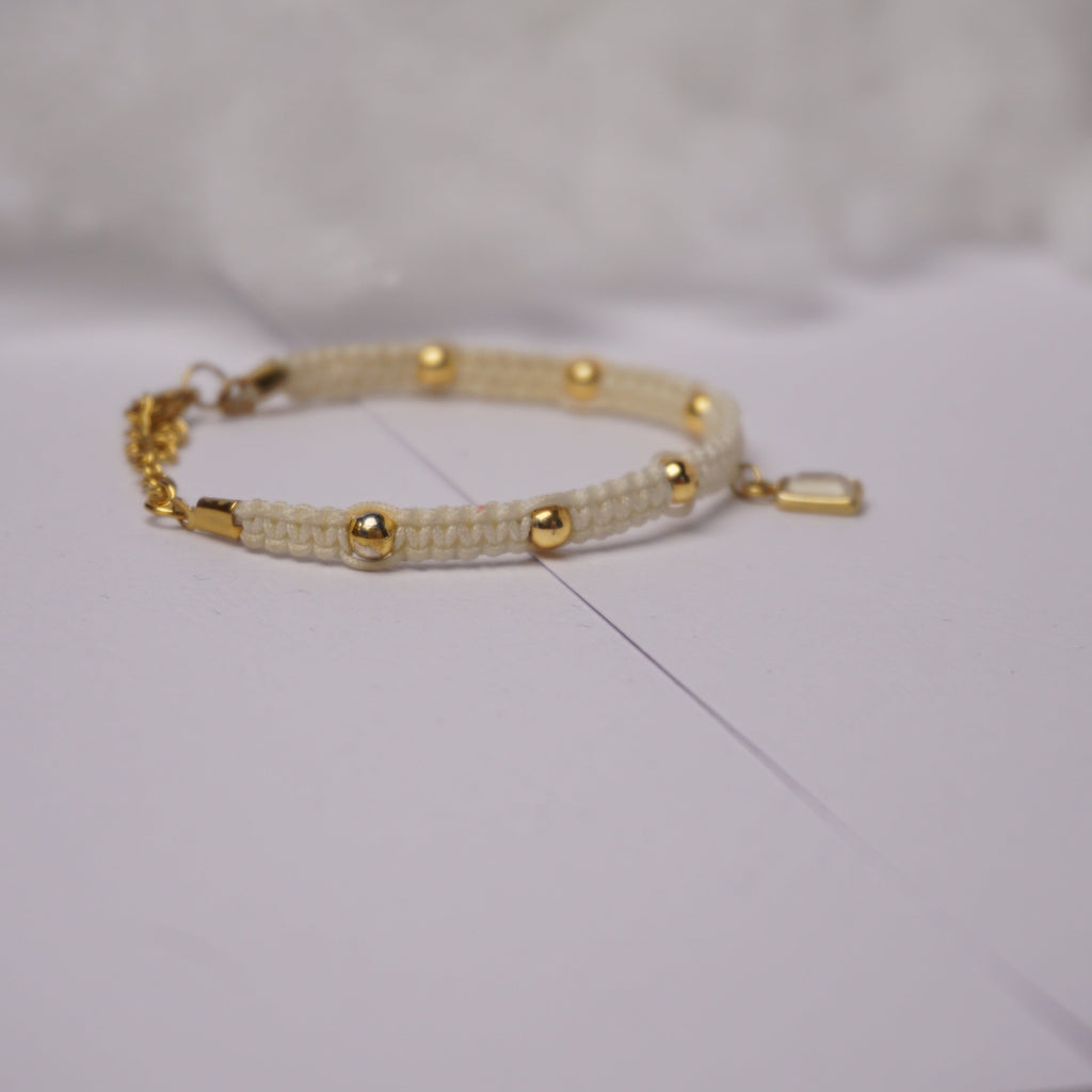 Bransoletka sznurkowa- Cytryn