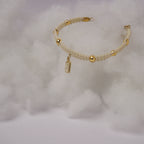 Bransoletka sznurkowa- Cytryn