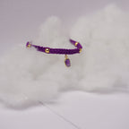 Bransoletka sznurkowa- Ametyst