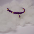 Bransoletka sznurkowa- Ametyst