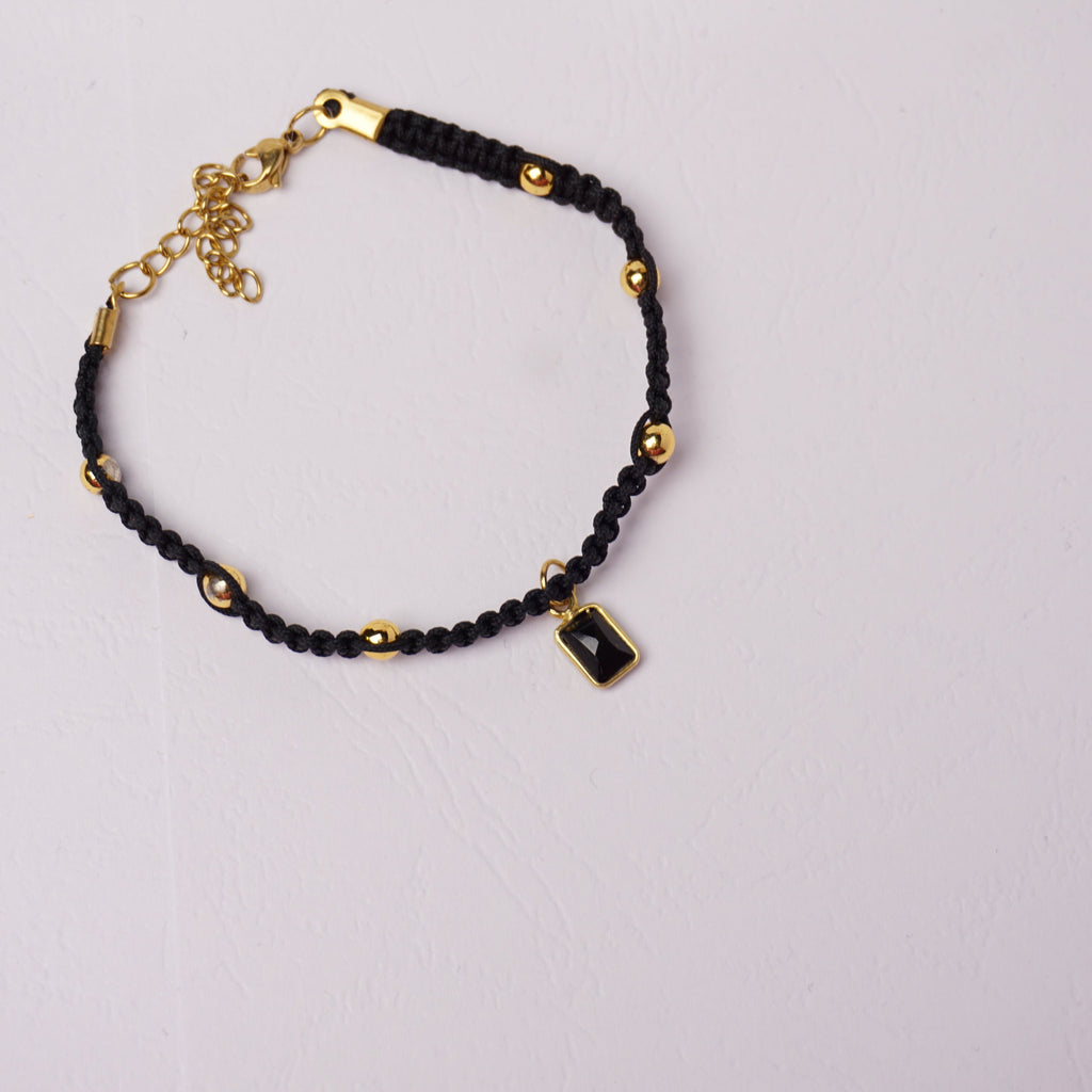 Bransoletka sznurkowa - Turmalin