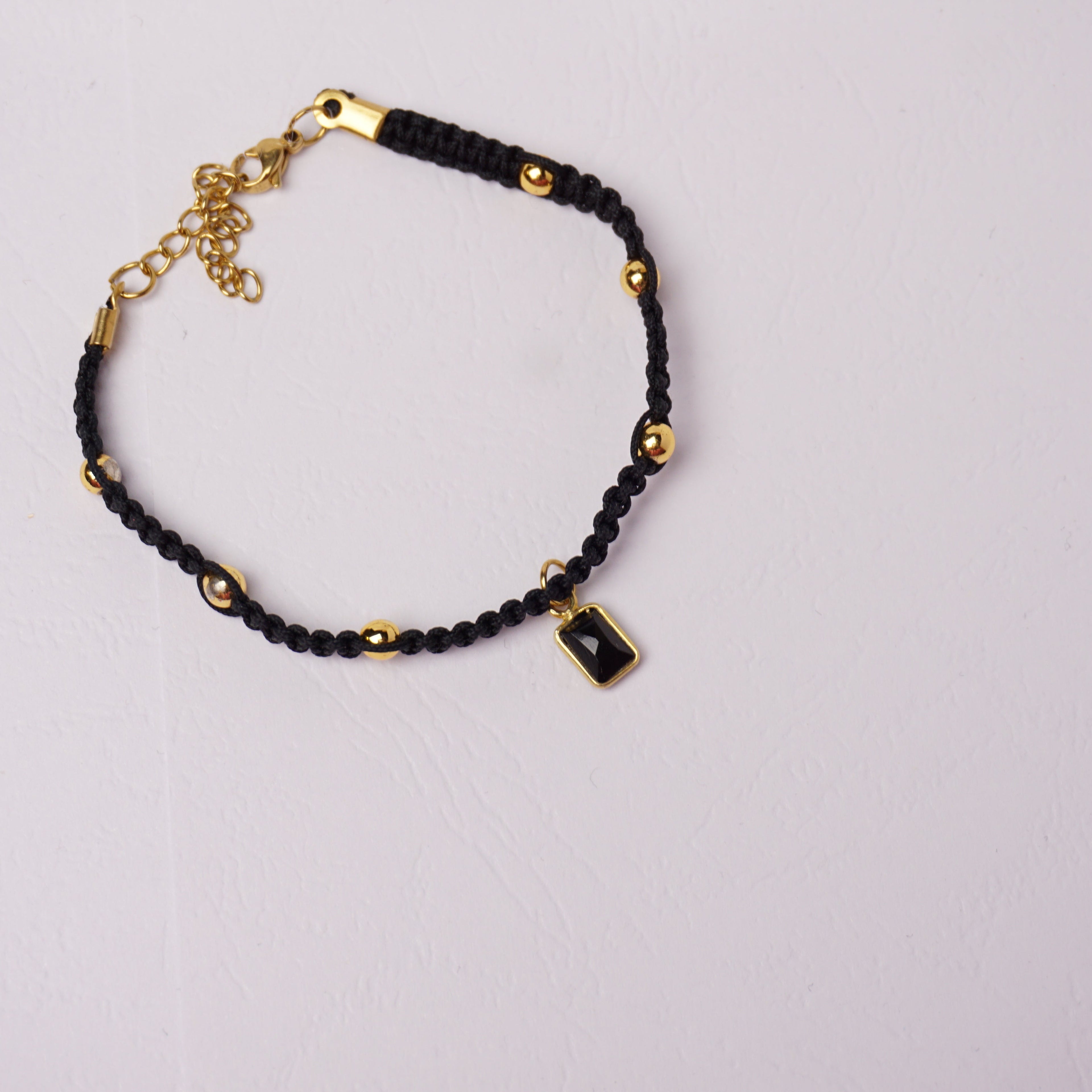 Bransoletka sznurkowa - Turmalin