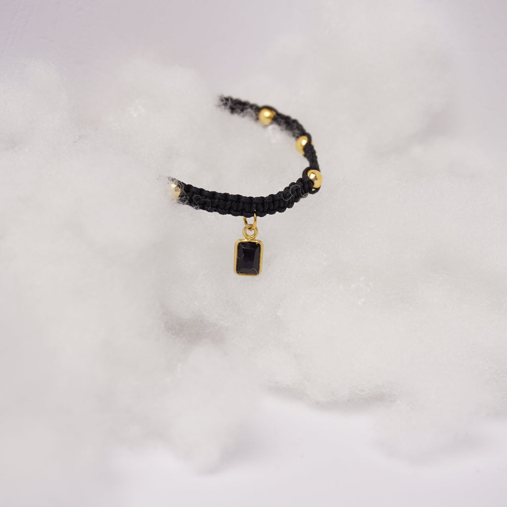 Bransoletka sznurkowa - Turmalin