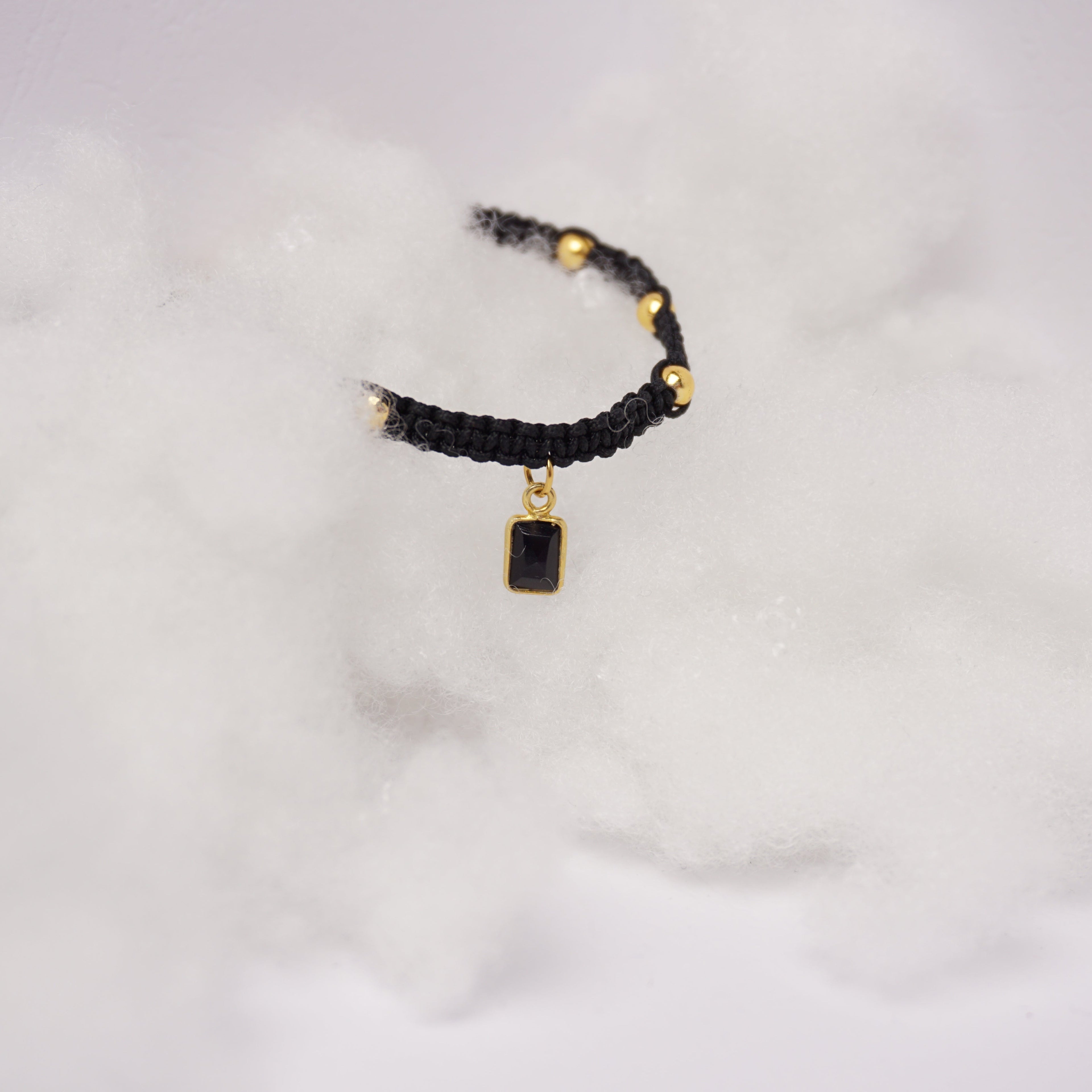 Bransoletka sznurkowa - Turmalin