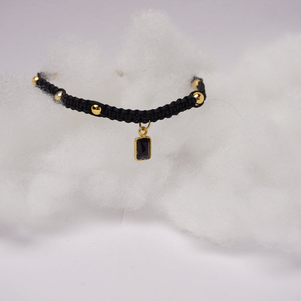 Bransoletka sznurkowa - Turmalin