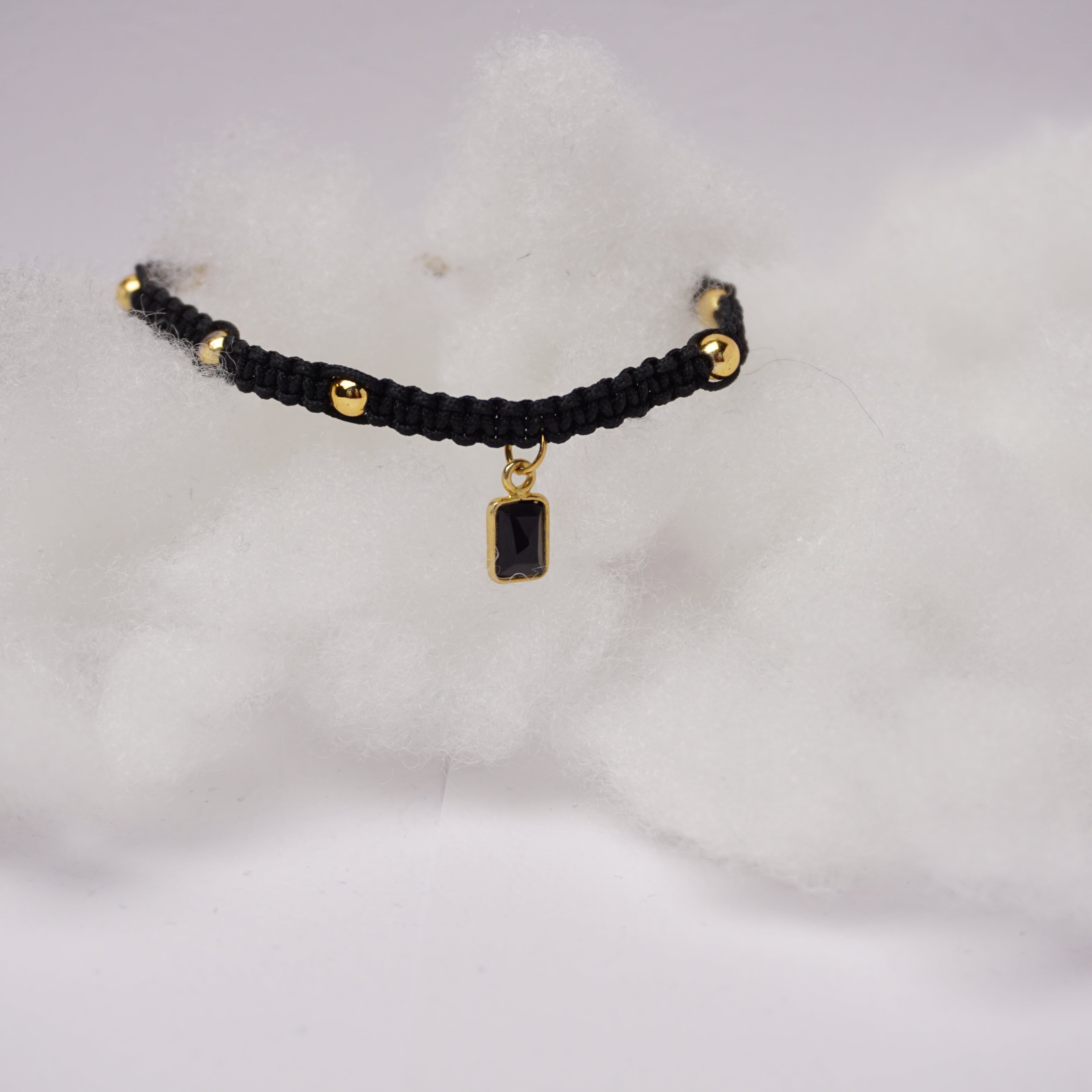 Bransoletka sznurkowa - Turmalin