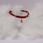 Bransoletka sznurkowa- Rubin